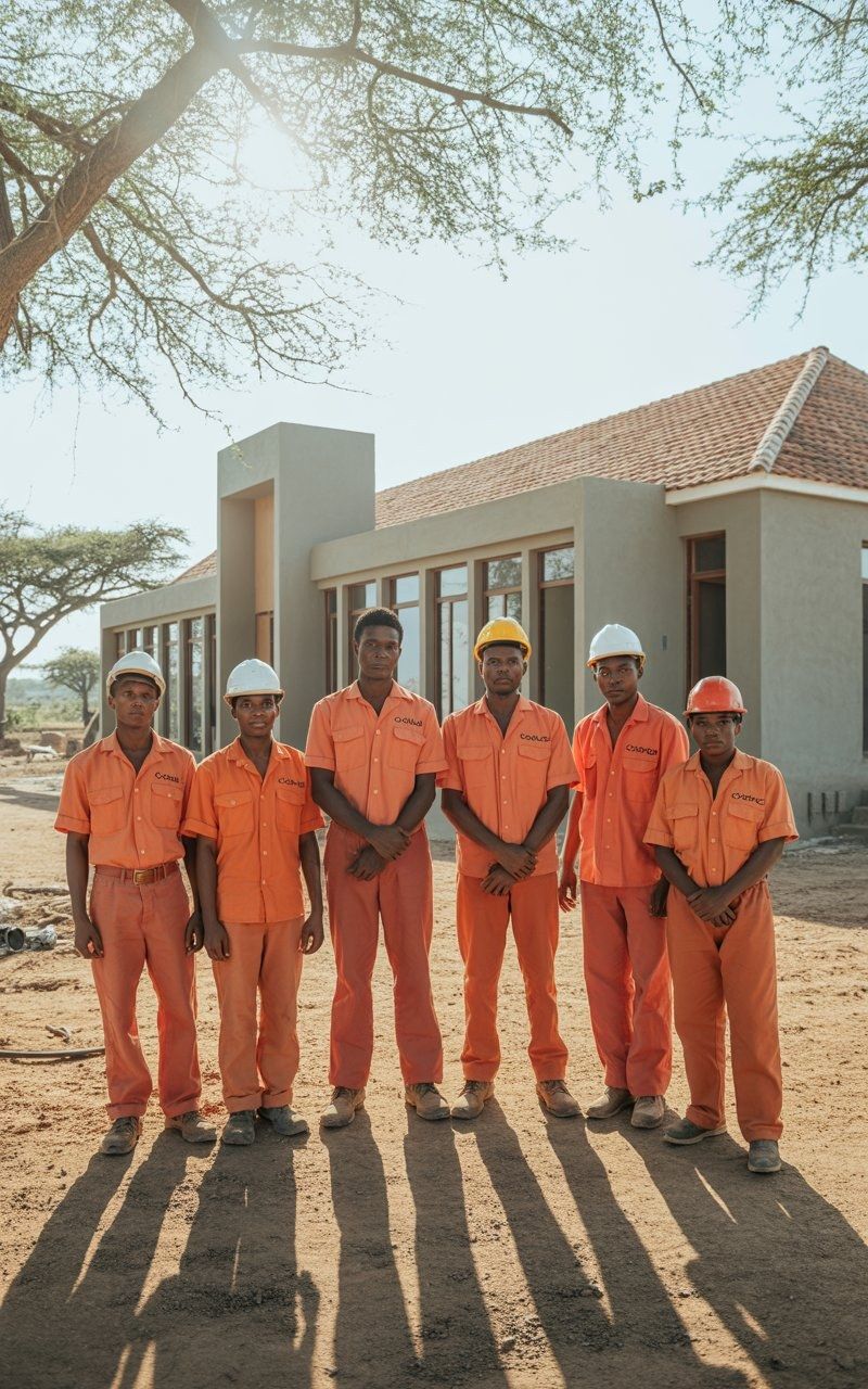 Équipe entreprise construction Afrique