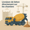 Livraison de béton directement sur les chantiers