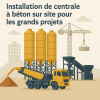 Installation de centrale à béton sur site pour les grands projets
