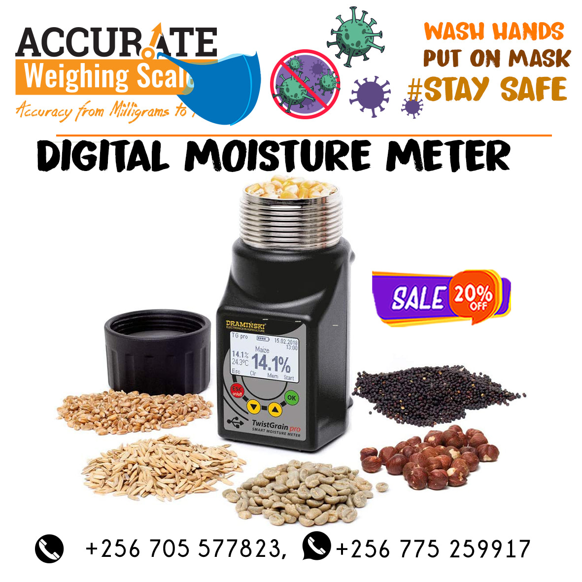 KAMPALA GRAIN MOISTURE METERS SUPPLIER IN UGANDA Pesage industriel