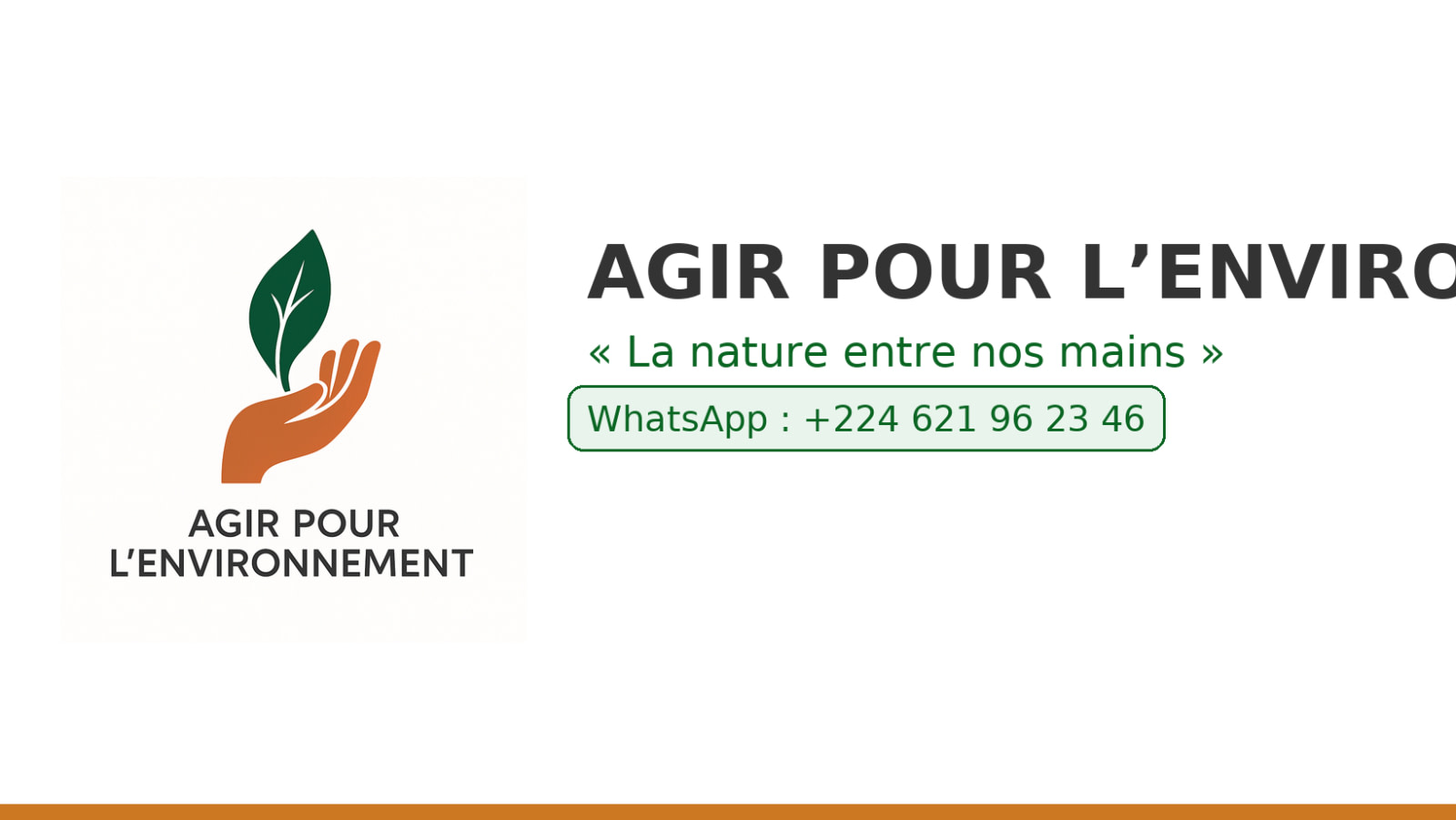 ONG AGIR POUR L'ENVIRONNEMENT - Environnement