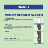 Ecrans et pare-vapeur soudables