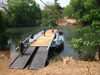 Mise à l'eau du Bac à Treuil de Gadha Woundou - DNER - MTP - 2013