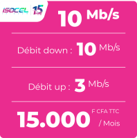 Offre 10Mbps ISOCEL 15ANS