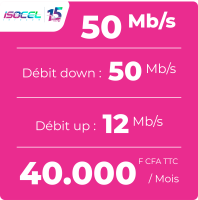 Offre 50Mbps ISOCEL 15ANS