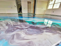 Pose de résine epoxy