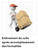 Enlèvement du colis après accomplissement des formalités douanières