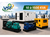VENTE DE GROUPE ELECTROGENES (10 à 1500 KVA)