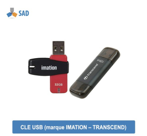 Clé USB (marque IMATION – TRANSCEND)