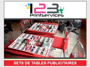 Sets de tables publicitaires