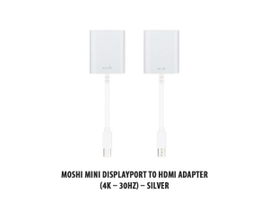 Gamme Mosshi / Moshi Mini DisplayPort to HDMI Adapter (4K – 30Hz) – Silver