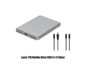 Gamme MAC / Lacie 1TB Mobile Drive USB 3.1-C Silver