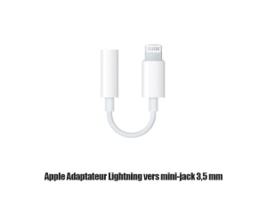 Apple Adaptateur Lightning vers mini-jack 3,5 mm