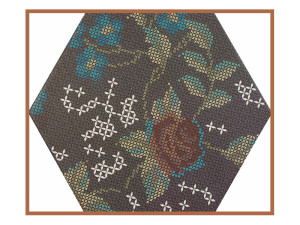 Punto Croce White Natural Hexagon