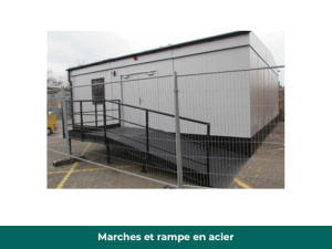 Marches et rampe en acier