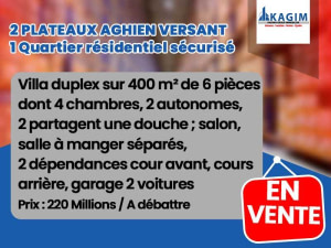 2 PLATEAUX AGHIEN VERSANT 1 Quartier résidentiel sécurisé