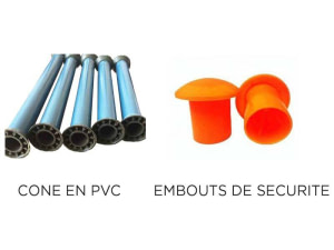 Cone en PVC / Embouts de sécurité
