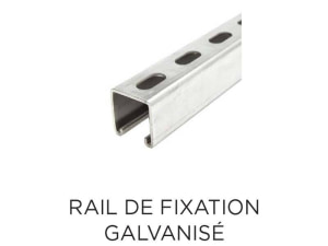 Rail de fixation galvanisé