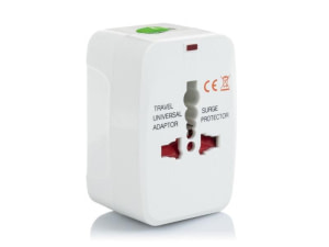 Adaptateur international Blanc protecteur surtension et tension
