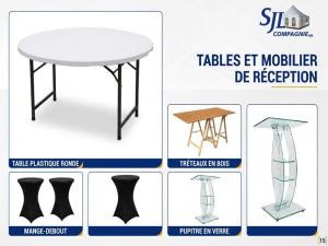 TABLES ET MOBILIERS DE RECEPTION