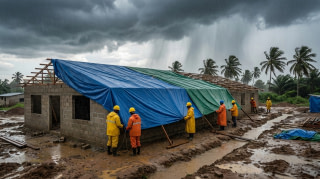 Construire pendant la saison des pluies en Côte d'Ivoire