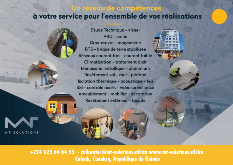 MT SOLUTIONS Guinée : experte dans l’importation d'équipements divers ...