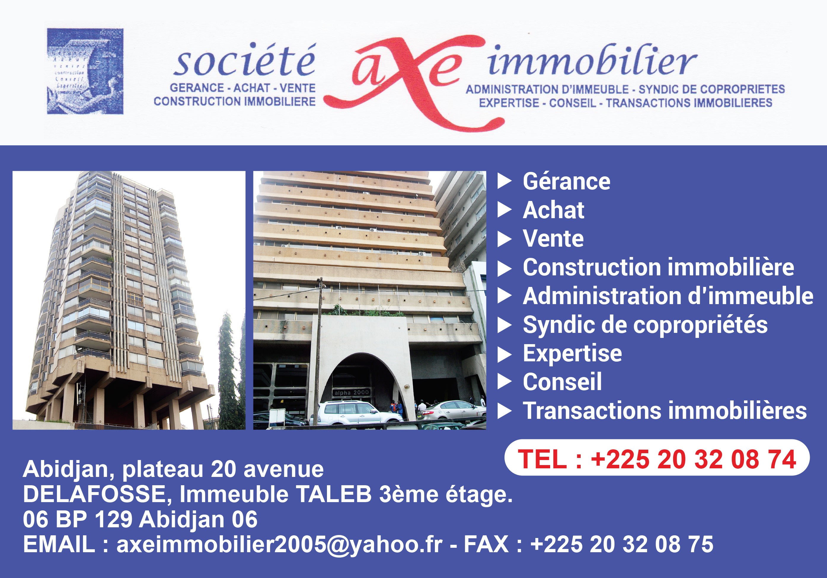 AXE IMMOBILIER Agences immobilières