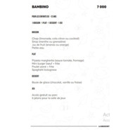 Menu enfant